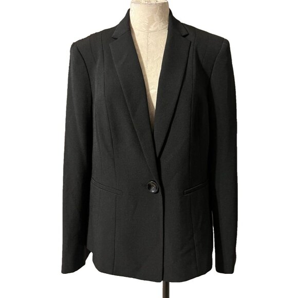 Kasper Separates Suit Jacket Blazer 18 Black Classic Single Button NEW - Picture 1 of 7